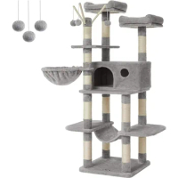 64.6 Inches Cat Tree, Large Cat Tower