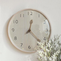 實木時鐘客廳超靜音鐘錶原木質掛鐘創意大氣潮流北歐現代簡約 全館免運
