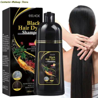 100ml White To Black Shampoo Hair Shampoo For Men Polygonum Multiflorum Black Hair Dye Shampoo For Gray Semi-Permanent Hair
