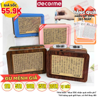 [TẶNG BÚT] Hộp gỗ tiết kiệm tiền Decorme Ống tiết kiệm, Két tiết kiệm đựng tiền tiết kiệm, đựng được