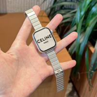 Thin Watchband For Apple Watch Bracelet 9 8 7 41mm 45mm Band Slim Metal Link iWatch 6 SE 5 4 3 40mm 44mm 38mm 42mm Ultra Strap