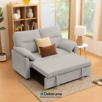 Dekoruma ATSUKA Sofa Bed Cloud 2 Dudukan Kain / Sofa Bed Keluarga Kain / Sofa Bed Ruang Tamu Kain - 