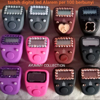 AYUMMY COLLECTION Tasbih Digital LED Alarem 100 Klik Berbunyi Warna Lengkap dengan Desain Elegan dan