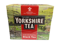【知名連鎖咖啡廳指定用茶】英國Taylors泰勒茶- 泰勒 約克夏紅茶 紅牌 茶包 YORKSHIRE TEA 250g(80小包)