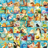 50PCS Children Book Cover Stickers For Waterproof Decal Laptop Motorcycle Luggage Snowboard Fridge Phone Car Sticker