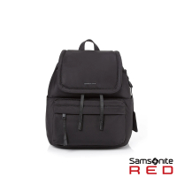 【Samsonite RED】GLENARM 時尚商務迷你翻蓋後背包/女包/雙肩包/通勤包(黑)