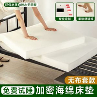 加硬高密度海綿床墊加厚1.5m1.8m墊子學生宿舍家用臥室租房可高彈軟款3cm厚+【無布套】150x190釐米【塌陷包賠】