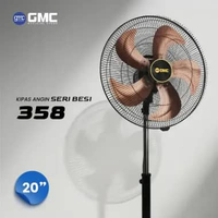 GMC Kipas Angin 358 β Kipas Angin Komersial 20" Industrial Grade β Seri Besi, 160W, Baling-Baling Be