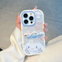 Cartoon Cute Sanrio Cinnamoroll Phone Case 3D Accessories Apple 14 Iphone13 Women 11/12 Promax Couple Xr New Xs Soft Case