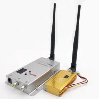 Bertone 1.2G1.5W Wireless AV Transmitter Fpv Image Transmission Receiver Security Monitoring Video Transceiver
