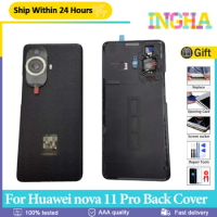 Original Battery Cover For Huawei nova 11 Pro Back Battery Cover Glass Rear Housing Case Door With Camera Glass Lens Replacement