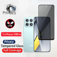 Filem Kaca, Untuk Xiaomi Poco F8 Pro, Pelindung Skrin Privasi, Kaca Bajaan, Filem Depan Telefon Peli