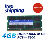 KEMBONA Brand New Sealed DDR3 1066/ PC3 8500 4GB Laptop RAM Memory compatible with all motherboard / Free Shipping!!!