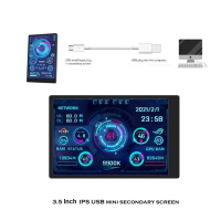 HLFEC Second Screen Monitor Sensor CPU GPU HDD Panel IPS 3.5 Inch - HL-3
