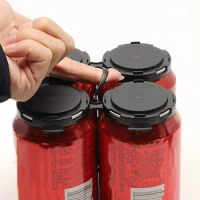 10 Pcs Can Handle Buckle Juic Plastic Cans Carriers Reusable Transport Vehicle Juice Drink With Sparkling Mineral Water