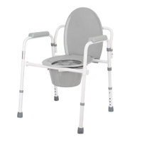 老人坐便椅移動馬桶凳家用大便椅折疊不銹鋼孕婦坐便椅 全館免運