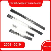 For Volkswagen Touran Touran l 2004-2019 Car styling Stainless steel Ultra-thin Scuff Plate/Door Sill Door Sill