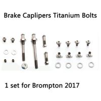 Titanium Alloy Caliper Clip + Brake Pad Bolt For 2017 Brompton Folding Bike Parts Screws Nuts