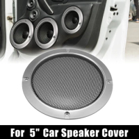 X Autohaux 5 Inch Car Speaker Net Grille Cover Round Grill Horn Mesh Enclosure Speakers Frame Iron Wire Guard Auto Accessories