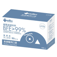 美德醫用口罩(未滅菌)50入(忙day藍)