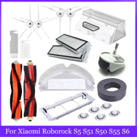 Water Tank Dust Box For XiaoMi Roborock S5 S50 S51 S55 S6 S60 S6 Pure Vacuum Cleaner Spare Parts Side / Main Brush Accessories