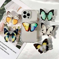 Acrylic Butterfly Phone Stand Socket Holder Grip Trendy mobile phone accessories Applicable ForApple Huawei Xiaomi Samsung