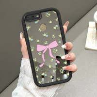 Cocok Untuk OPPO A12 A5S A7 A12S Case Lucu Kuningan Pink Bunga Casing HP Silikon Pelindung Aesthetic
