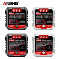ANENG AC28 Socket Tester LCD Digital Display Test Power Socket US/EU Plug Polarity Phase Pheck Detector Voltage Tester Meter