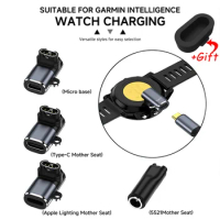 Charging Adapter For Garmin Fenix 7 7X 6 6S 5 5X Venu 2 2S Vivoactive 3 4 Type C/Micro USB iOS Marq Watch Charger Dock Converter
