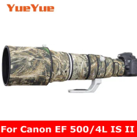 For Canon EF 500mm F4 L IS II USM Waterproof Lens Camouflage Coat Rain Cover Lens Protective Case Nylon Guns Cloth