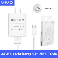 Original For Vivo S12 X70 Pro S10 T1 Y76S Charger US FlashCharge Power Wall Adapter USB Type C Cable For iQOO Neo3 Z1 Z5 Neo5 Z6