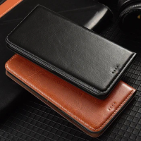 Crazy Horse Genuine Leather Case For Realme X XT X2 X3 3 5 6 7 8 8i 9 9i 10 11 12 Pro Plus Flip Phone Cover Cases