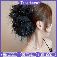 Jepitan Rambut Korea Jumbo 13cm Claw Clip Penambah Volume Rambut Model Cepol Pita Sifon Mutiara
