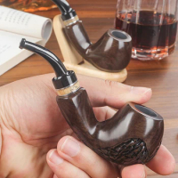 New Arrival Tobacco Pipes Smoking Accessories Wood Smoke Pipe Tobacco Pipe Men Bent Small Smoke Pipe