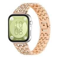Diamond Watchband for Huawei Watch Fit 3 Smartwatch Accessories for huawei watch fit 3 Metal Strap for Huaweiwatch fit3 Bracelet
