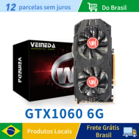 VEINEDA Graphics Card GTX 1060 6GB 192Bit GDDR5 GPU Video Card For nVIDIA Gefore Games Stronger than GTX 1050Ti Refurbished