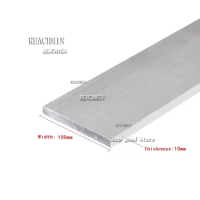 2PCS 6063-T5 Aluminium Alloy Plate Thickness10mm*Width100mm Article Aluminum Oxidation Length 100/150/200/250/300/400MM