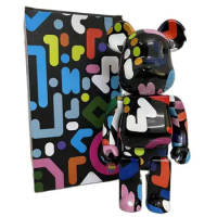 Bearbrick400% 28cm YOO Graffiti holiday gift BE@RBRICK 28cm color box packaging random pattern graffiti doll collection figure