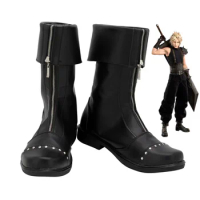 Final Fantasy VII Cloud Strife Cosplay Costume Shoes Handmade Leather Boots