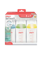 ขวดนมคอกว้าง PPWN 240 มล. จุกซอฟทัช ไซส์ M (แพ็ค 2 แถม 1) สีโปร่งแสง