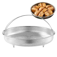 new Food Steaming Basket Insert Stock Pot With Handle Steaming Tray Instant Cooker Kitchen Rice Pressure Cooker Steaming Grid