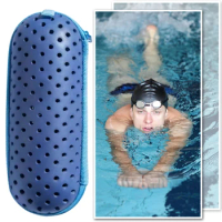 Swim Goggle Case Swimming Goggles Protection Box with Clip &amp; Drain Holes EVA Goggle Case Portable Lightweight for Men Women Kids