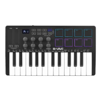 M-VAVE 25-Key MIDI Control Keyboard Portable USB Keyboard MIDI Controller 25 Velocity Sensitive Keys