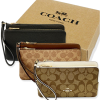 COACH 新款雙層大手拿包/零錢包禮盒(大款-多色供選)