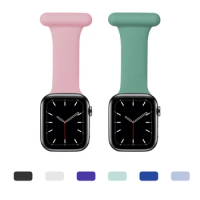 Nurse Strap for Apple Watch Series 8 9 Band 45mm 41mm Sport Brooch Wristband for iWatch Ultra Bracelet 49mm 38mm 42mm 40mm 44mm