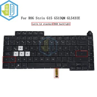 RGB Backlit Latin Spain Keyboard For ASUS ROG Strix G15 G513 GL543 IE G513QY G513QM Notebook Light 0KNR0-481KLA00 6037B0231319