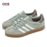 adidas 休閒鞋 Gazelle Indoor 男鞋 女鞋 綠 棕 麂皮 復古 膠底 德訓鞋 愛迪達 JI3526
