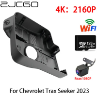 ZJCGO 4K Car DVR Dash Cam Wifi Front Rear Camera 2 Lens 24h Monitor for Chevrolet Trax Seeker 2023 2024