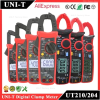 UNI-T UT210E UT202A UT204 Plus Clamp Meter AC/DC Digital Voltmeter Ammeter Pliers Multimeter Professional Electrical Multitester