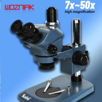 KAISI 7x-50X Continuous Zoom Trinocular Stereo Zoom Microscope For Mobile Phone Repair